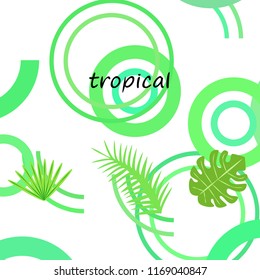 tropical summer tropical plant vector background
