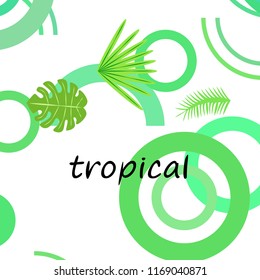 tropical summer tropical plant vector background