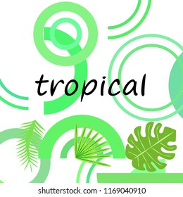 tropical summer tropical plant vector background