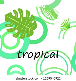 tropical summer tropical plant vector background