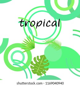 tropical summer tropical plant vector background