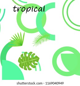 tropical summer tropical plant vector background