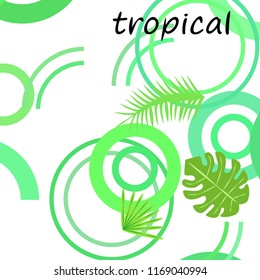 tropical summer tropical plant vector background
