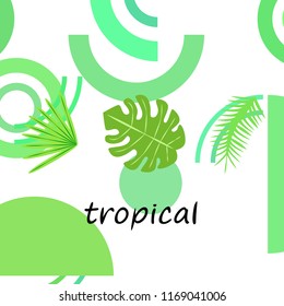 tropical summer tropical plant vector background