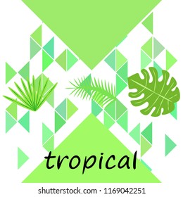 tropical summer tropical plant vector background