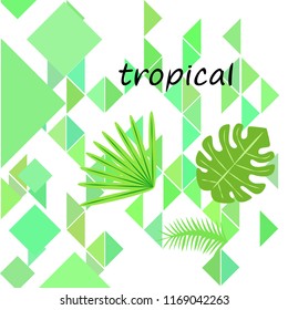 tropical summer tropical plant vector background