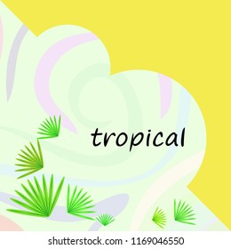 tropical summer tropical plant vector background