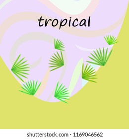 tropical summer tropical plant vector background
