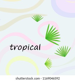 tropical summer tropical plant vector background