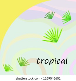 tropical summer tropical plant vector background