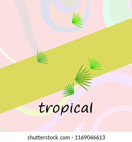 tropical summer tropical plant vector background