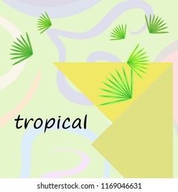 tropical summer tropical plant vector background