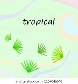 tropical summer tropical plant vector background
