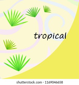 tropical summer tropical plant vector background