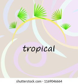 tropical summer tropical plant vector background