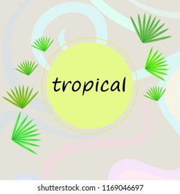 tropical summer tropical plant vector background