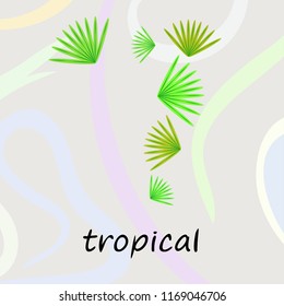 tropical summer tropical plant vector background