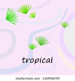 tropical summer tropical plant vector background
