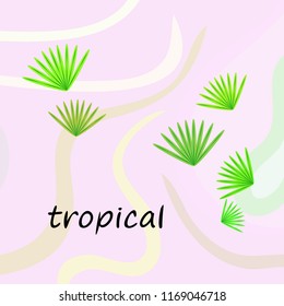 tropical summer tropical plant vector background