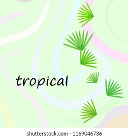 tropical summer tropical plant vector background