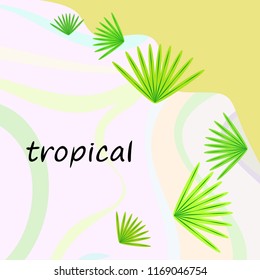 tropical summer tropical plant vector background