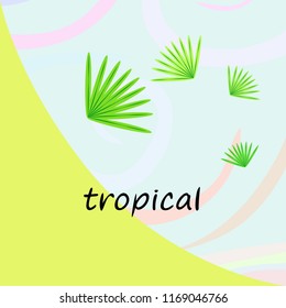 tropical summer tropical plant vector background