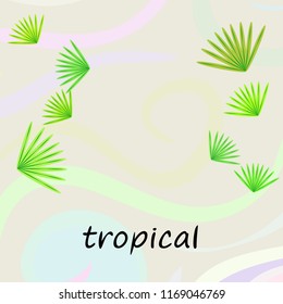 tropical summer tropical plant vector background