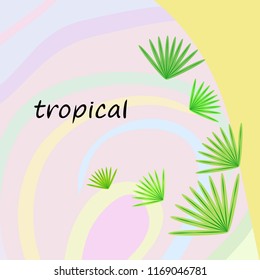 tropical summer tropical plant vector background