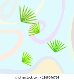 tropical summer tropical plant vector background