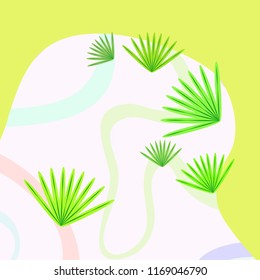 tropical summer tropical plant vector background