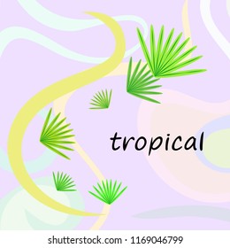tropical summer tropical plant vector background