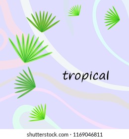 tropical summer tropical plant vector background