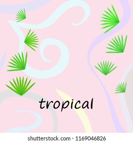 tropical summer tropical plant vector background