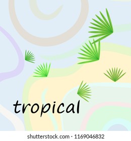 tropical summer tropical plant vector background
