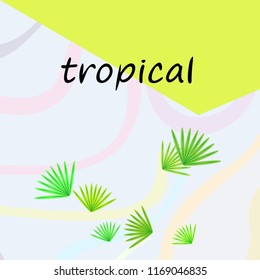tropical summer tropical plant vector background