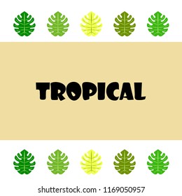 tropical summer tropical plant vector background