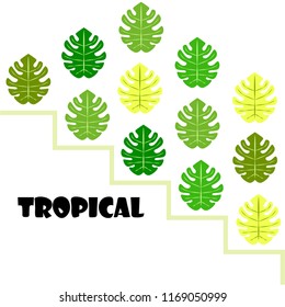 tropical summer tropical plant vector background