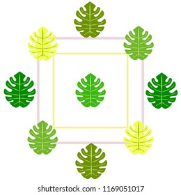 tropical summer tropical plant vector background