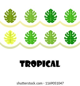 tropical summer tropical plant vector background