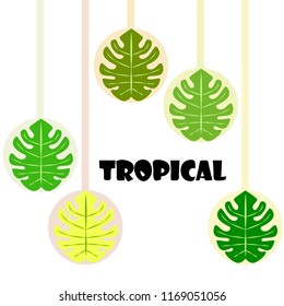 tropical summer tropical plant vector background