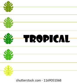 tropical summer tropical plant vector background