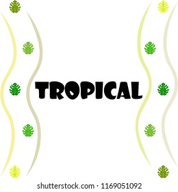 tropical summer tropical plant vector background