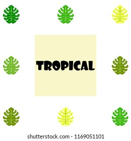 tropical summer tropical plant vector background