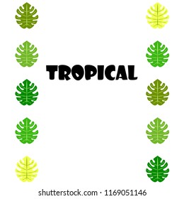 tropical summer tropical plant vector background
