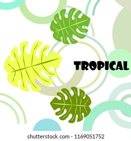 tropical summer tropical plant vector background