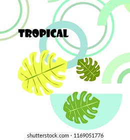 tropical summer tropical plant vector background