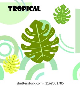tropical summer tropical plant vector background