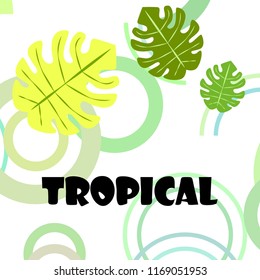 tropical summer tropical plant vector background