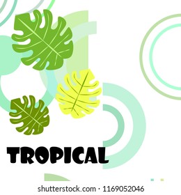 tropical summer tropical plant vector background