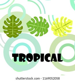 tropical summer tropical plant vector background